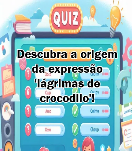 Descubra a origem da expressão 'lágrimas de crocodilo'!