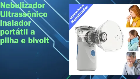 Clique para comprar Nebulizador Ultrassônico inalador portátil a pilha e bivolt