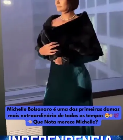 Look de Michelle Bolsonaro na Posse de Trump