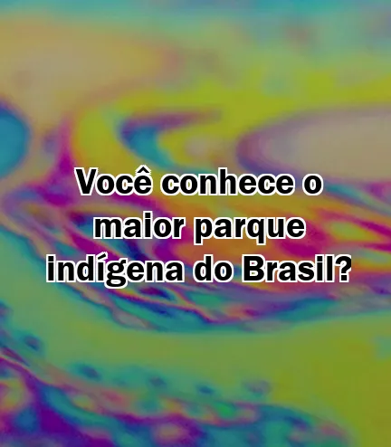 Você conhece o maior parque indígena do Brasil?